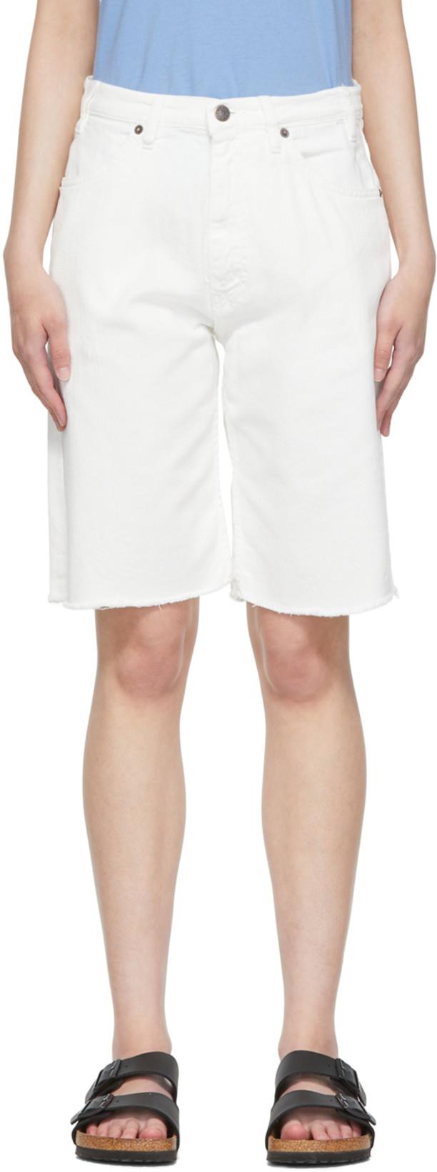 White Denim Shorts by 6397