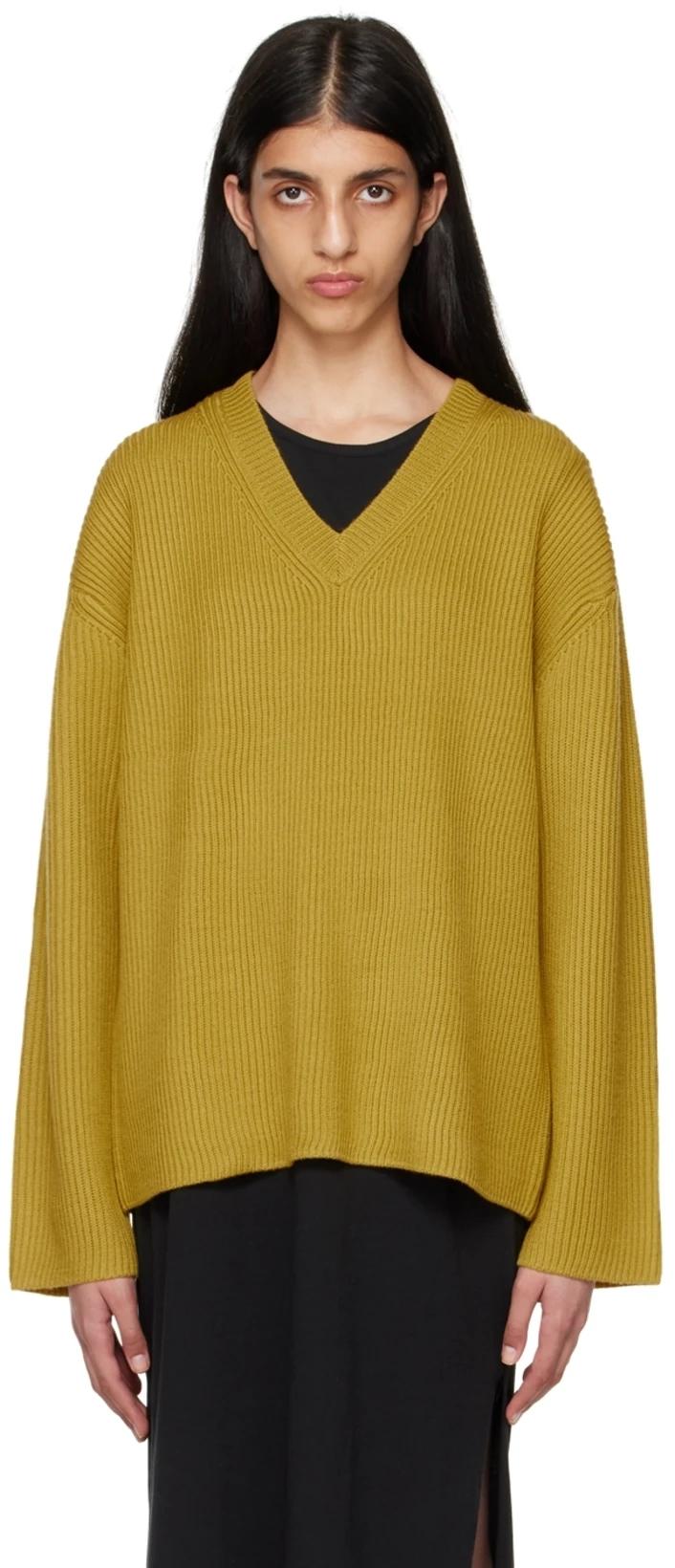 Yellow Rib Knit Sweater by 6397