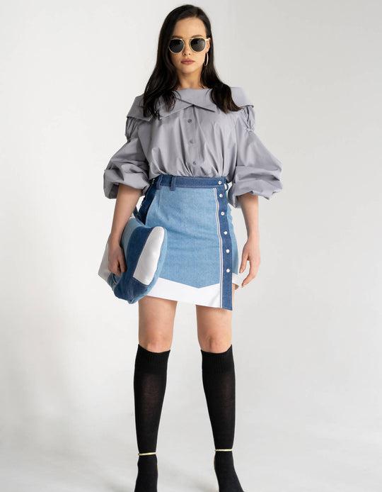 Mini Denim Skirt by 7/11 SEVEN ELEVEN