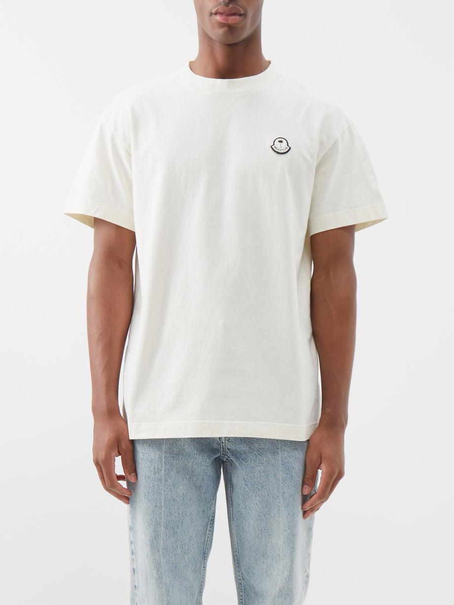 Logo-patch cotton-jersey T-shirt by 8 MONCLER PALM ANGELS