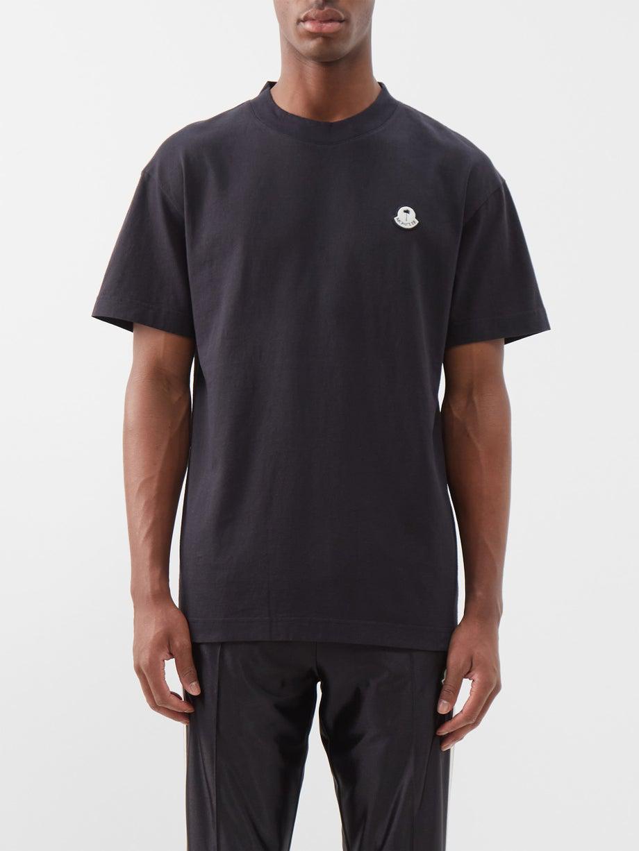 Logo-patch cotton-jersey T-shirt by 8 MONCLER PALM ANGELS
