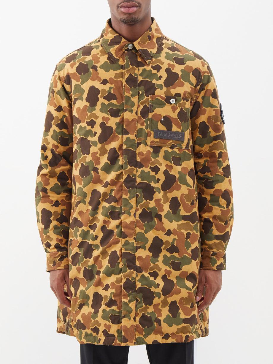 Tallac camouflage-print down cotton overcoat by 8 MONCLER PALM ANGELS