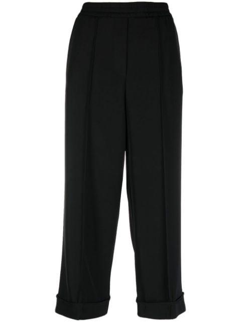 exposed-seam cropped trousers by 8PM