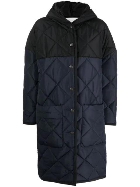 quilted two-tone coat by 8PM