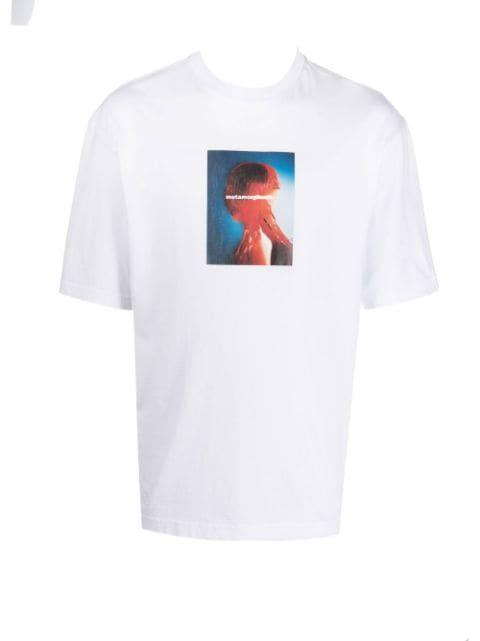 Meta White short-sleeve T-shirt by A BETTER MISTAKE