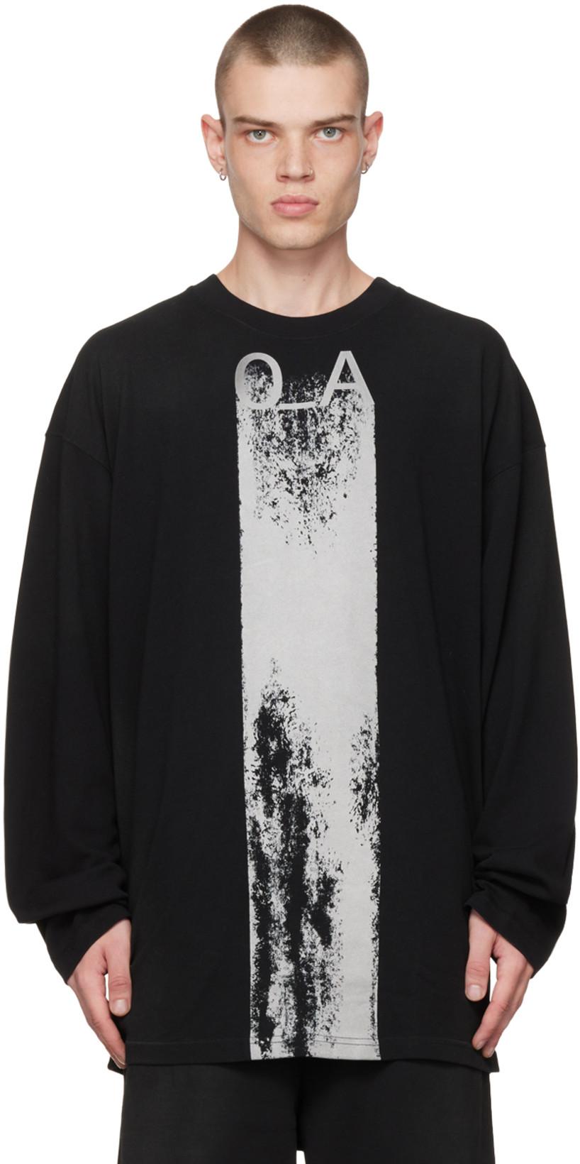 Black Print Long Sleeve T-Shirt by A-COLD-WALL*