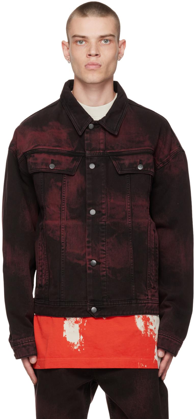 Black & Red Button Up Denim Jacket by A-COLD-WALL*