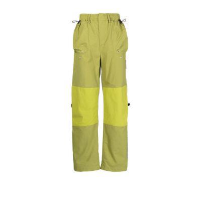 Green Contrast Panel Cargo Trousers by A-COLD-WALL*