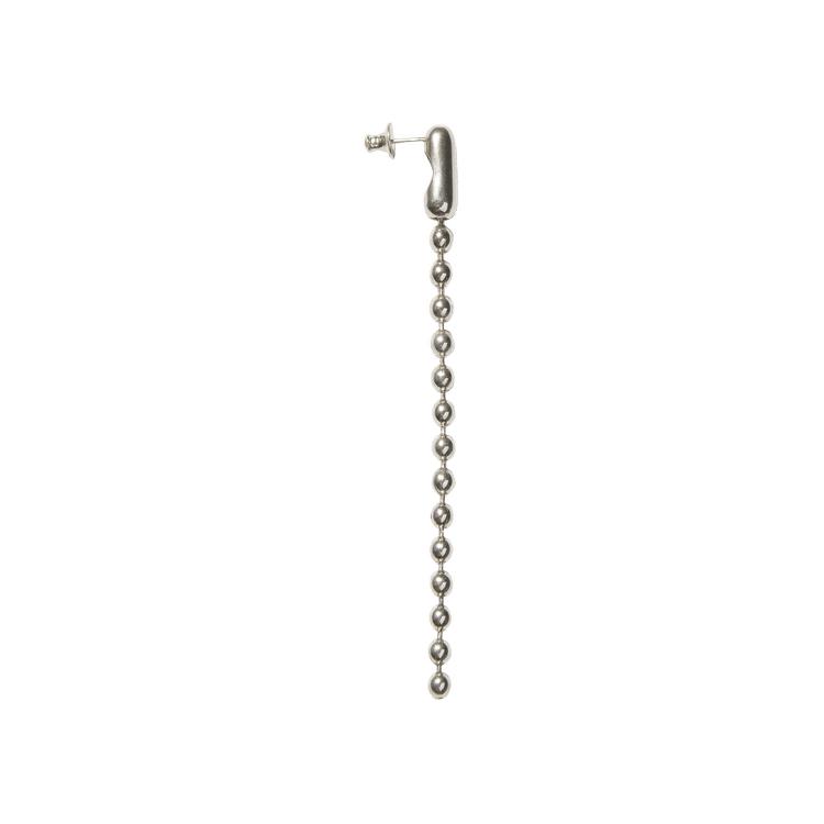 AI Studios Large Ball Chain Drop Earring 'Silver' by A I STUDIOS