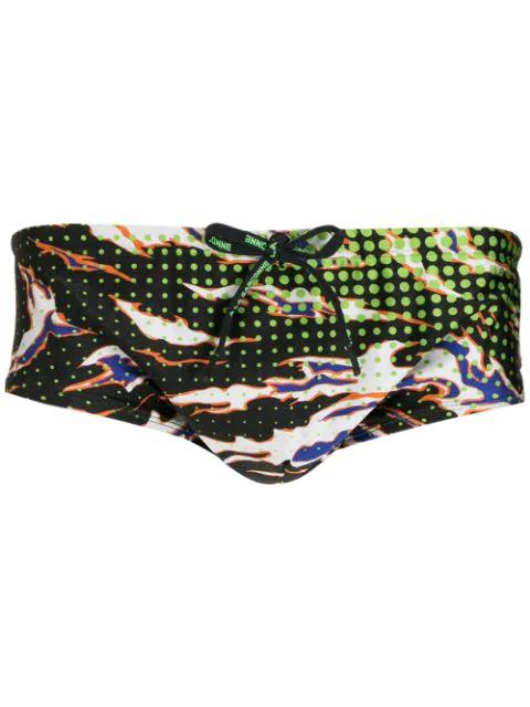 Multi printed swimming trunks by A LA GARCONNE