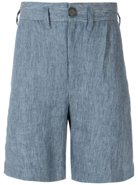 linen tailored shorts by A LA GARCONNE