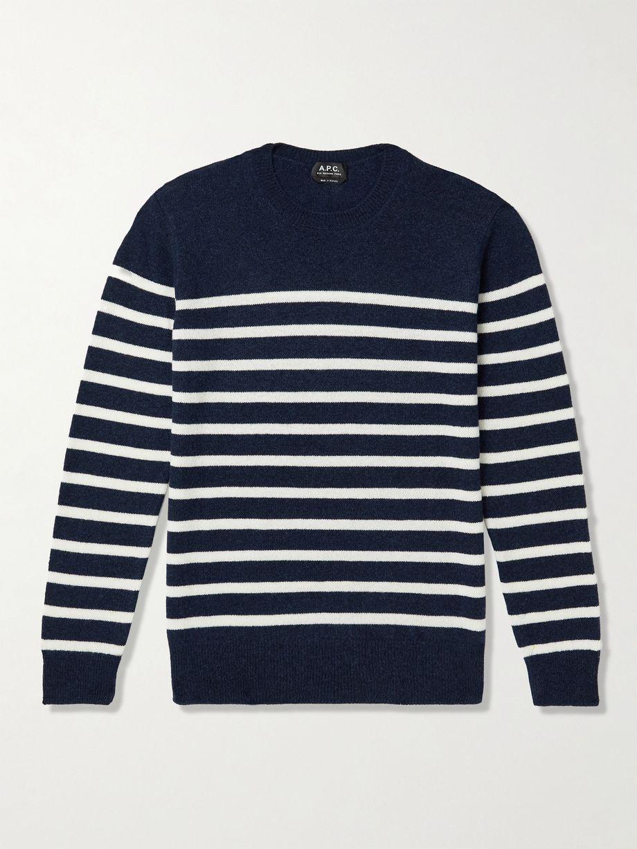 Travis Striped Wool and Cotton-Blend Sweater by A.P.C.