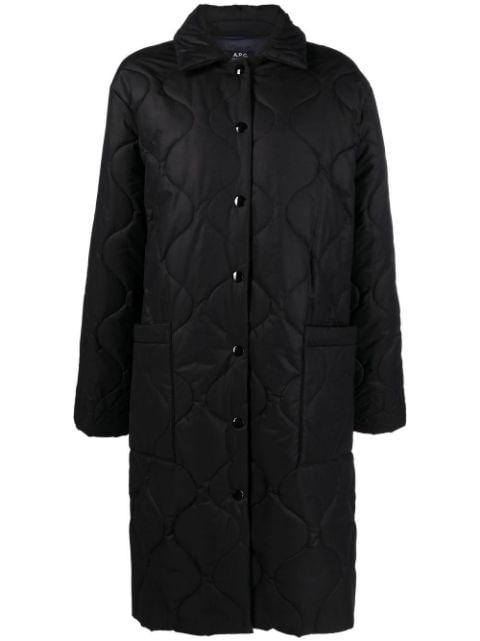 single-breasted quilted coat by A.P.C.