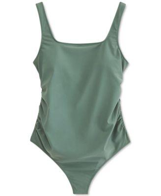 Square Neck Classic Maternity One-Piece Swimsuit by A PEA IN THE POD