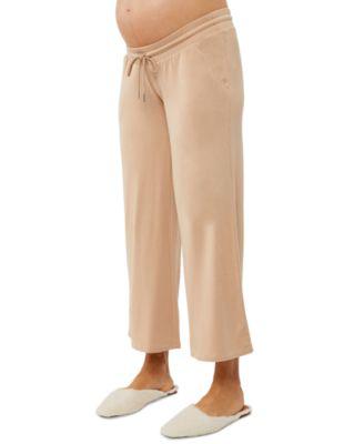 Wide Leg Ankle Length Lounge Maternity Pants by A PEA IN THE POD