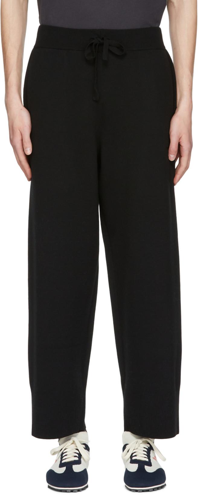 Black Wool Lounge Pants by A PERSONAL NOTE 73