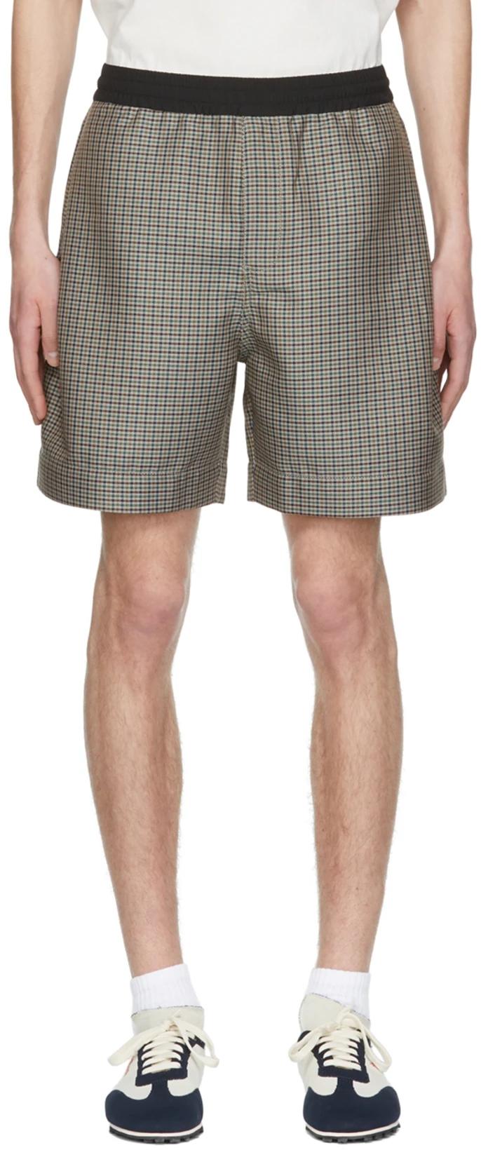 Grey Polyester Shorts by A PERSONAL NOTE 73