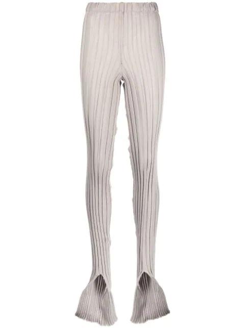 ribbed-knit high-waisted trousers by A. ROEGE HOVE
