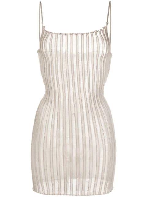 sheer ribbed-knit dress by A. ROEGE HOVE
