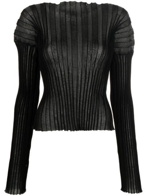 wide ribbed-knit jumper by A. ROEGE HOVE