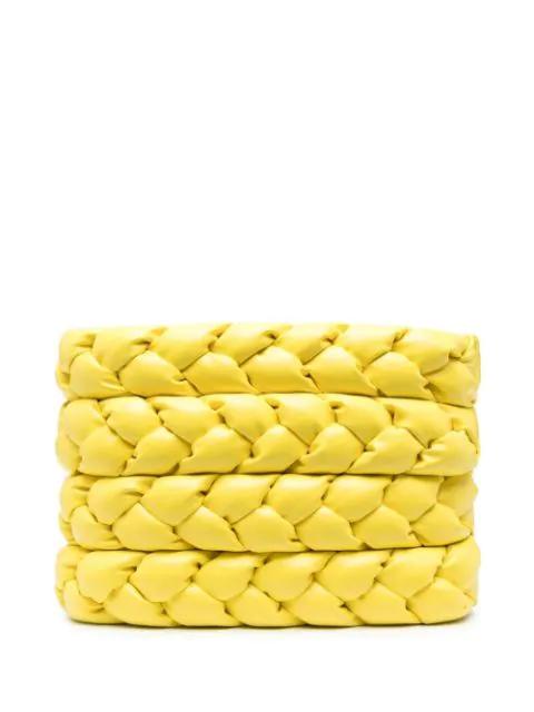 Lucia braided-quilted clutch by A.W.A.K.E MODE