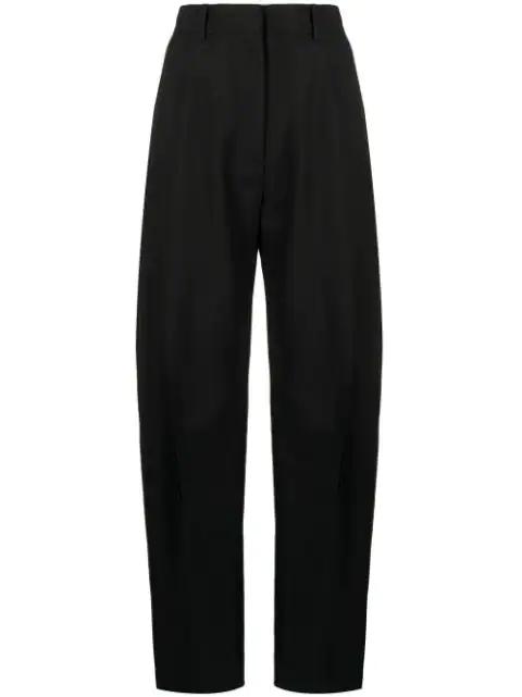 high-waisted slit tapered trousers by A.W.A.K.E MODE