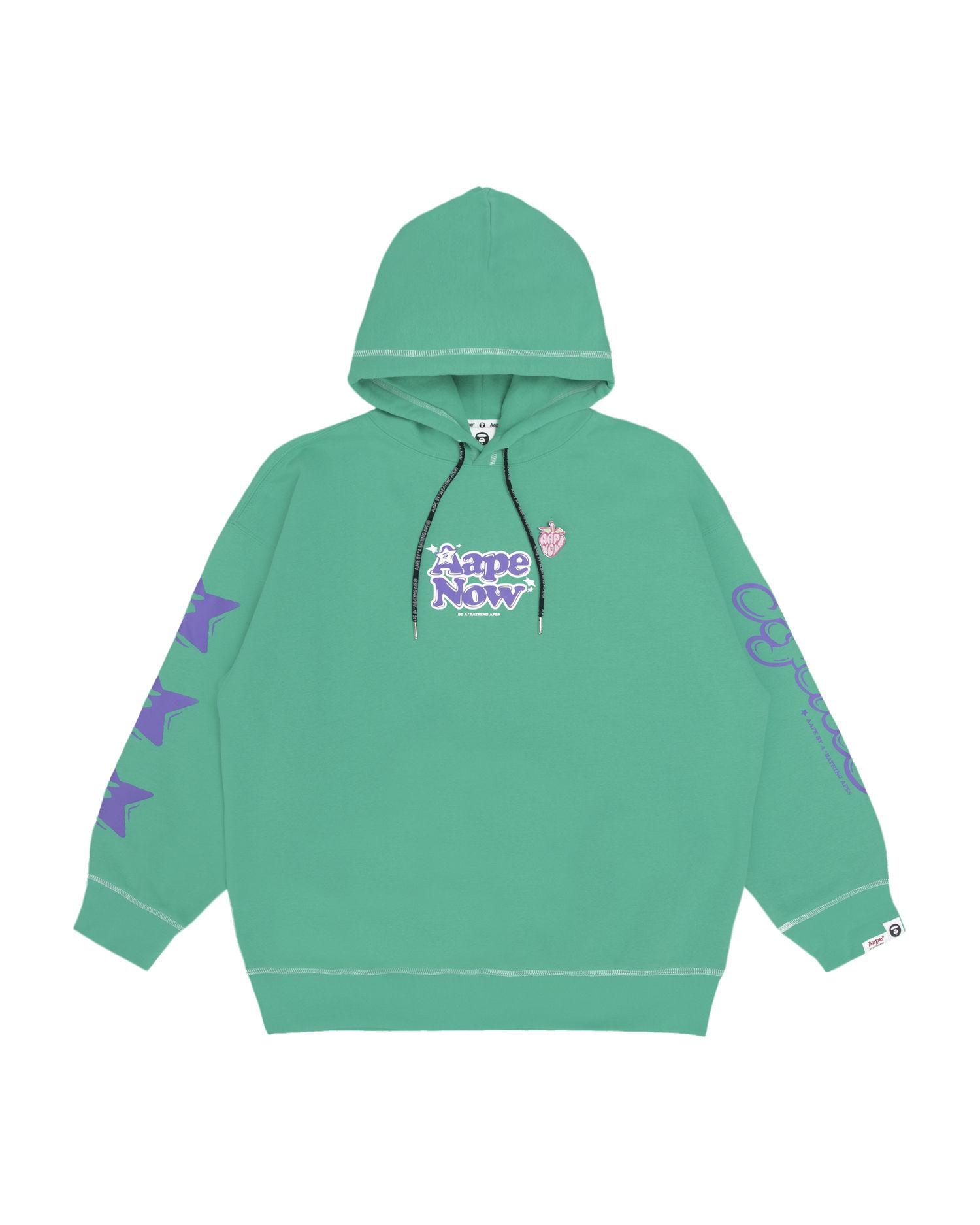 Moonface contrast stitch hoodie by AAPE