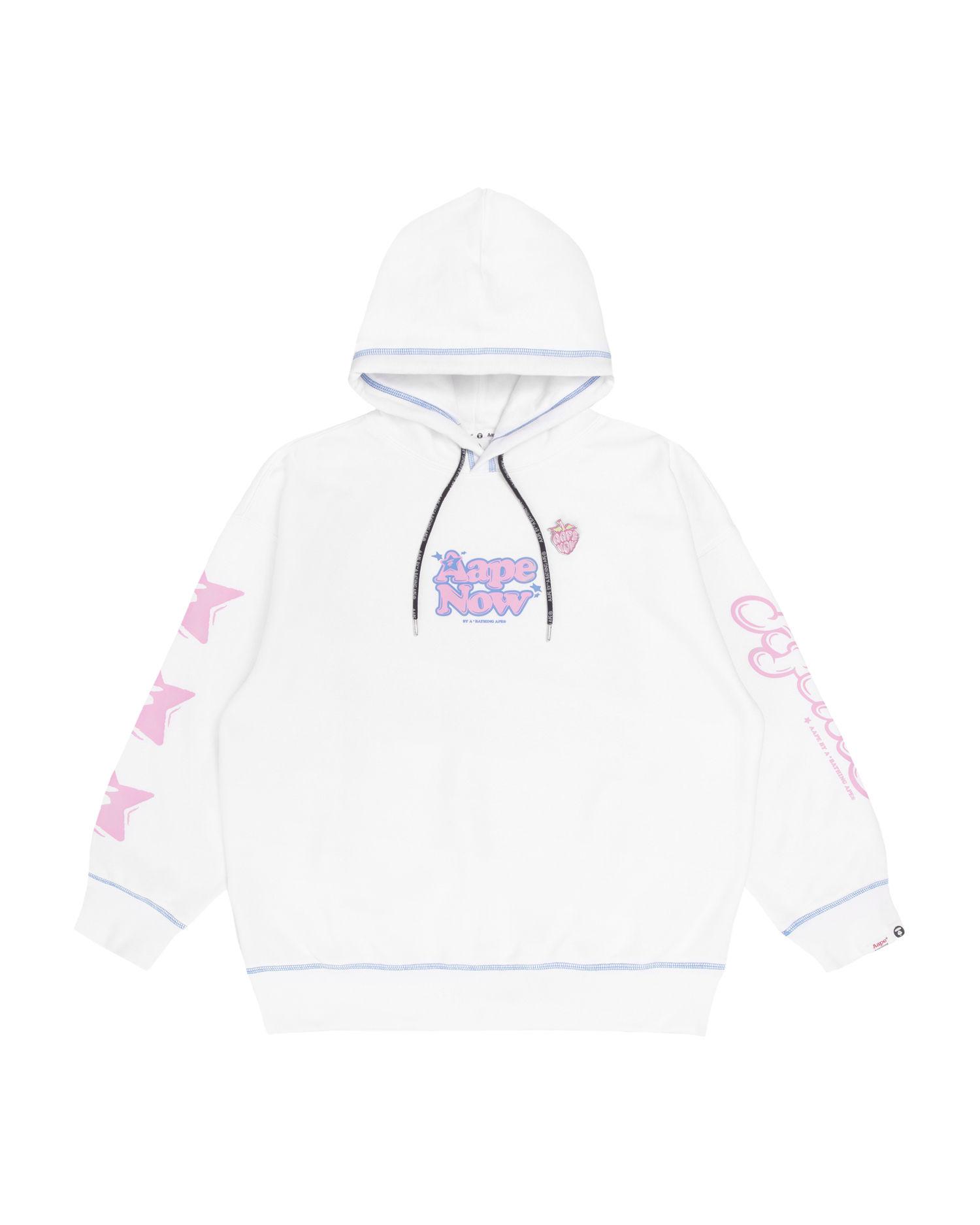 Moonface contrast stitch hoodie by AAPE