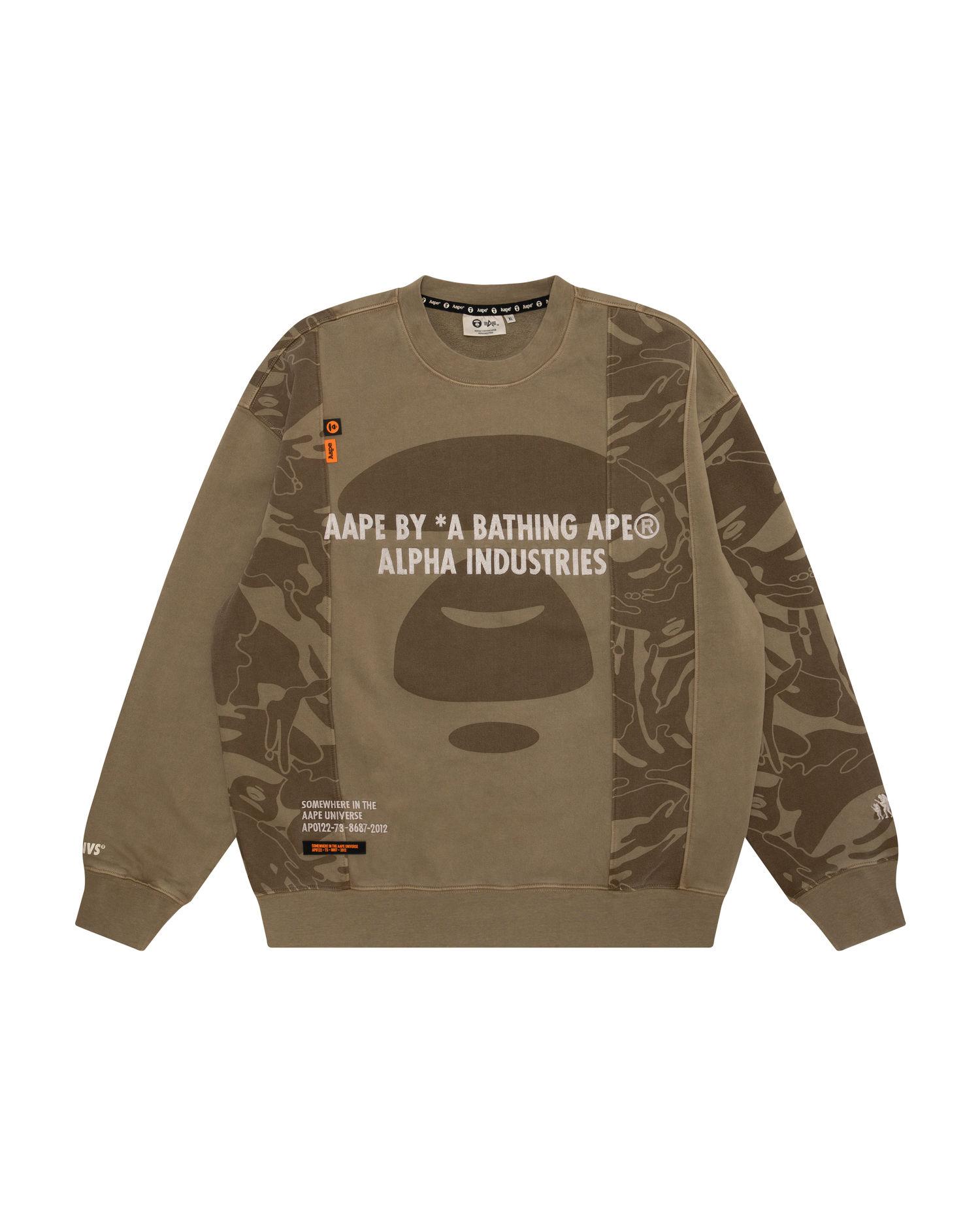 X Alpha Industries Moonface fleece sweatshirt by AAPE