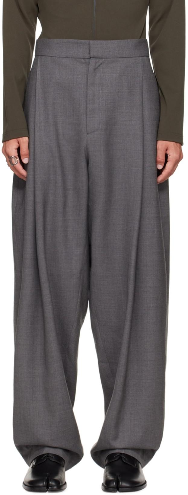 SSENSE Exclusive Gray Cord Trousers by AARON ESH