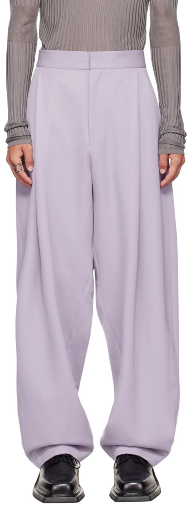 SSENSE Exclusive Purple Cord Trousers by AARON ESH