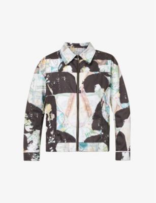 International Love abstract-pattern cotton jacket by ABIGAIL AJOBI