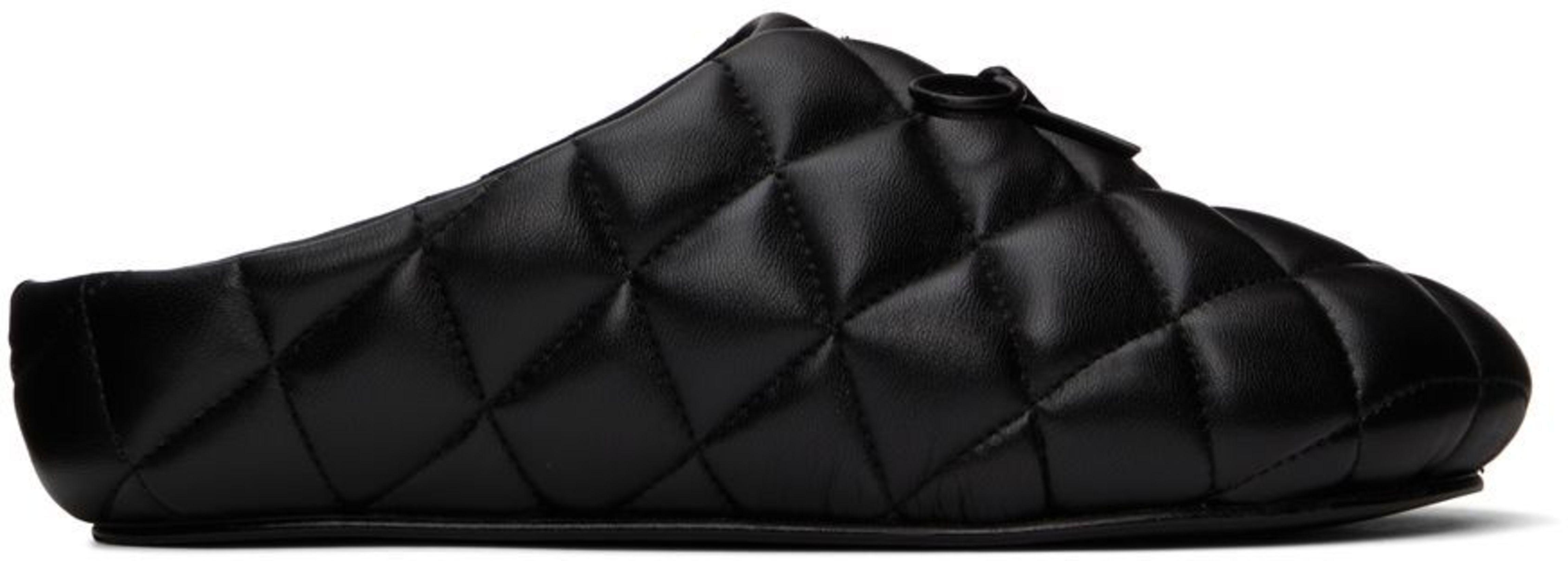 Black Quilted Loafers by ABRA