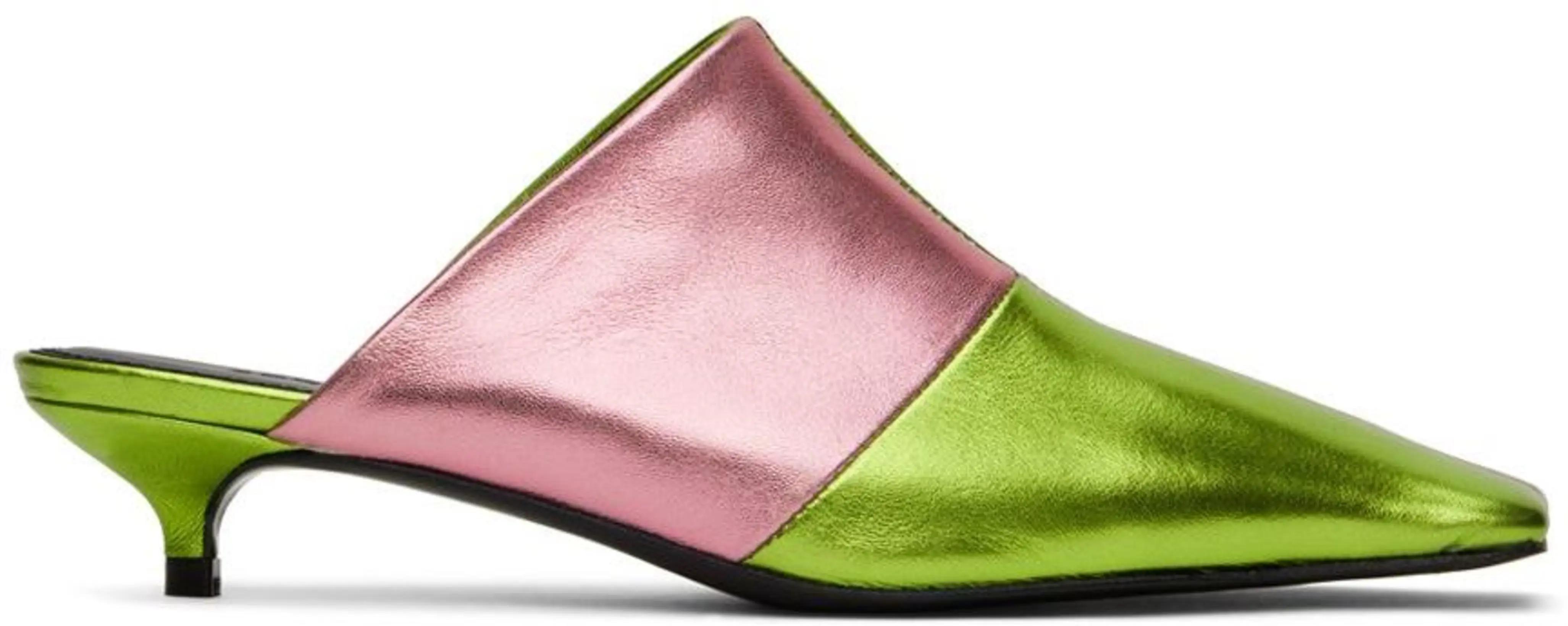 Green & Pink Lord Mules by ABRA