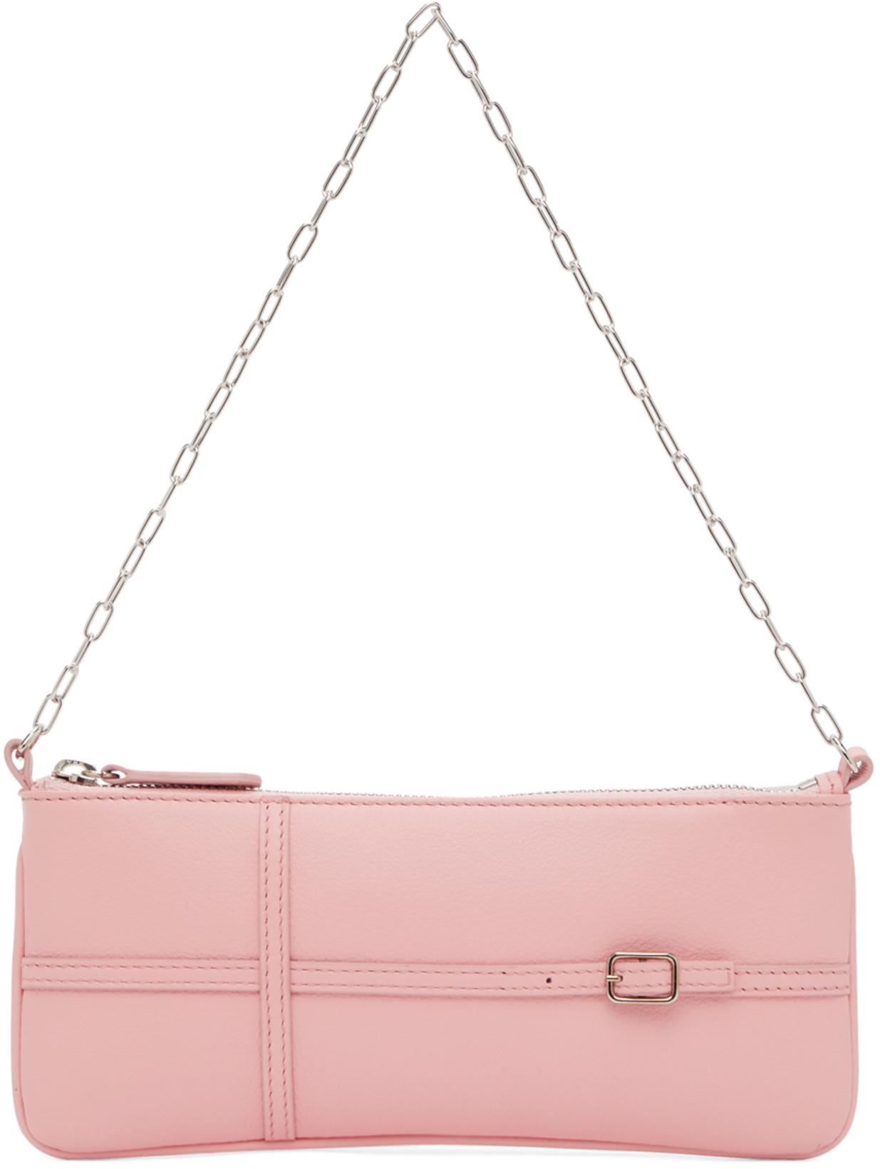 Pink Belt Baguette Bag by ABRA