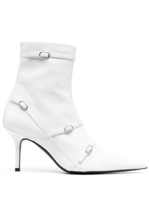 belted pointed-toe boots by ABRA