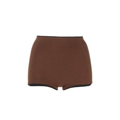 Brown Parry High Waist Bikini Bottoms by ABYSSE