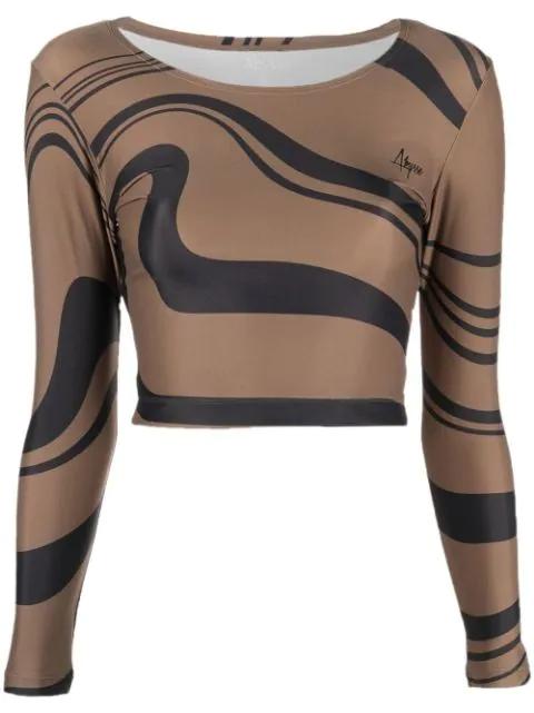 graphic-print long-sleeve top by ABYSSE