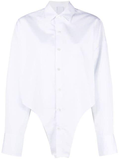 asymmetric hem cotton shirt by AC9