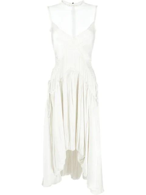 tulle-panel sleeveless ruched dress by AC9