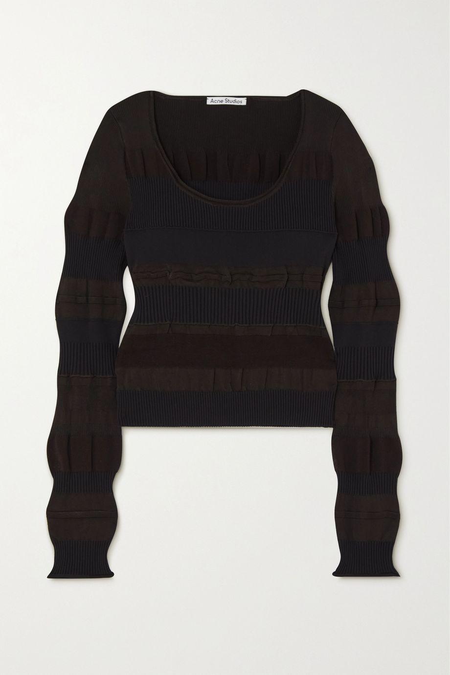 Two-tone ribbed stretch-jersey sweater by ACNE STUDIOS