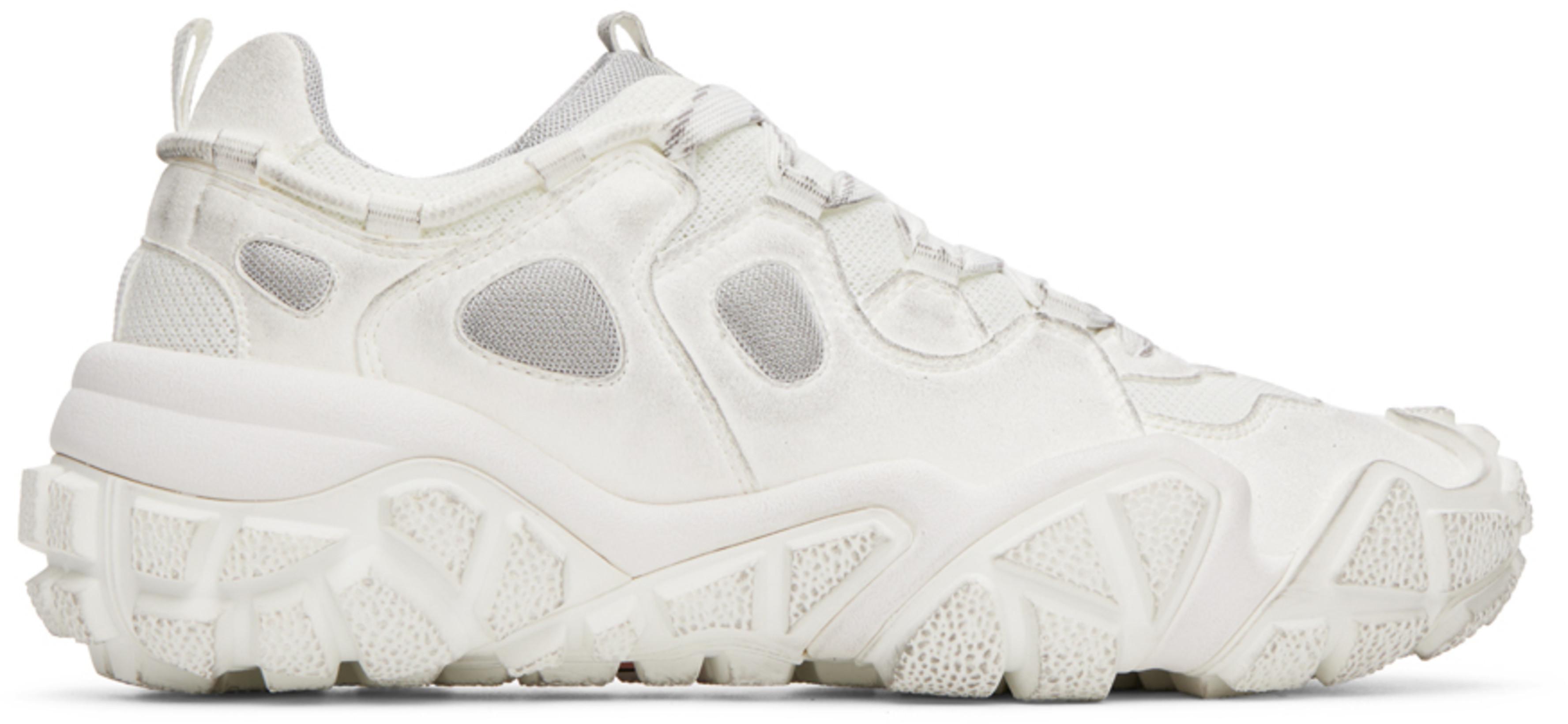 White Tumbled Sneakers by ACNE STUDIOS