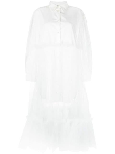 tulle-skirt shirt dress by ACT N1