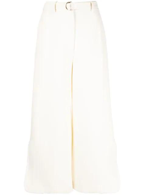 belted cropped trousers by ADAM LIPPES