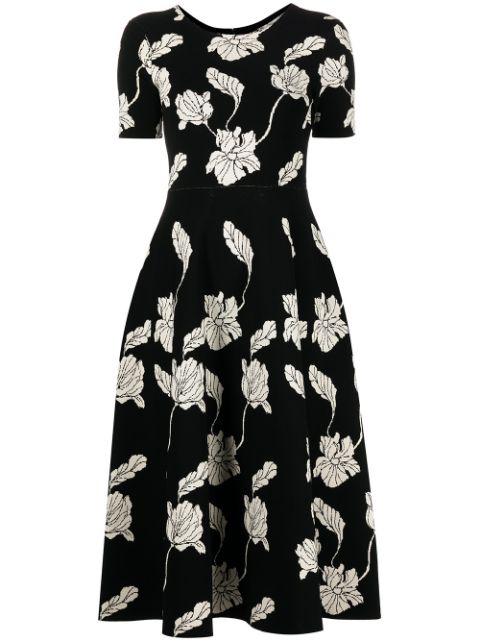 floral-print knitted midi dress by ADAM LIPPES
