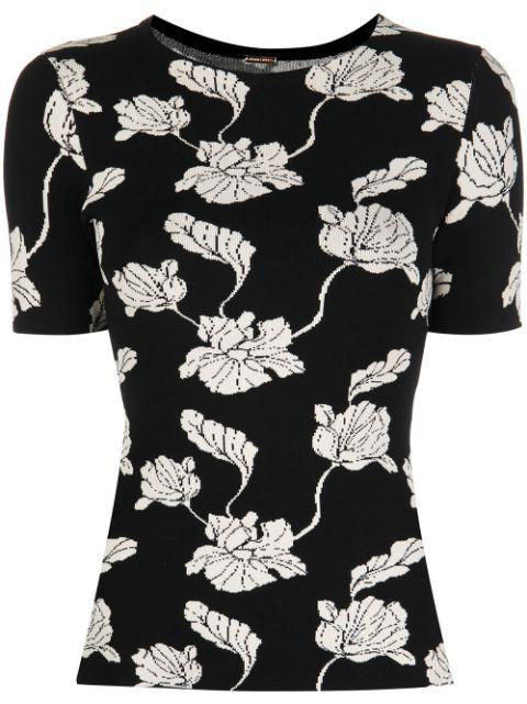 floral-print short-sleeved top by ADAM LIPPES