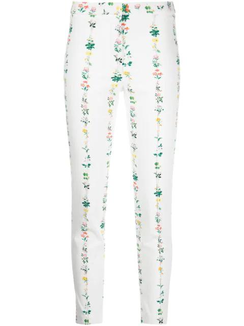 skinny floral-print trousers by ADAM LIPPES