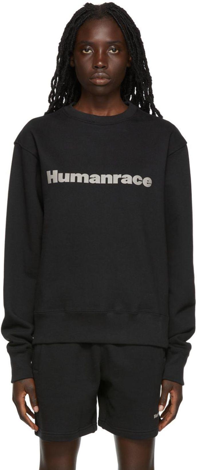 Black Humanrace Basics Sweatshirt by ADIDAS X HUMANRACE BY PHARRELL WILLIAMS