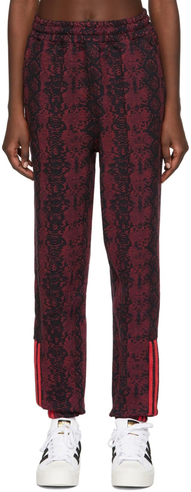 Burgundy Cotton Lounge Pants by ADIDAS X IVY PARK