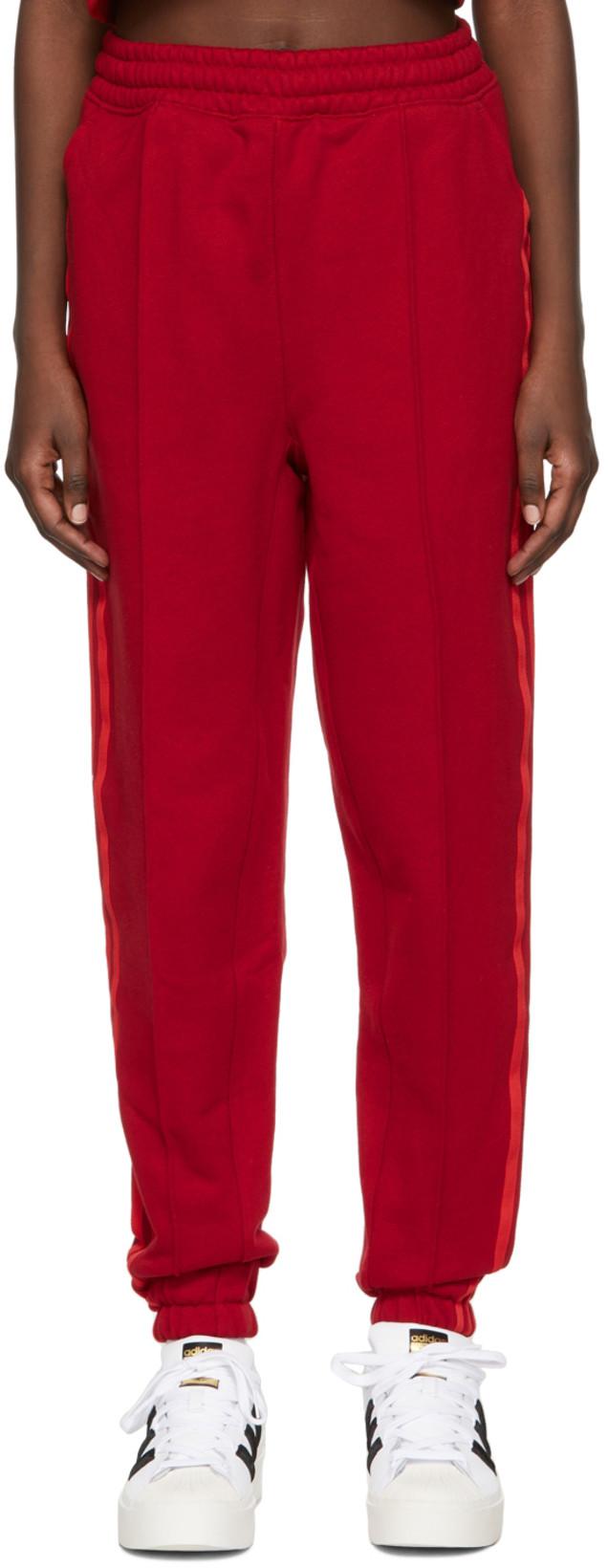 Red Cotton Lounge Pants by ADIDAS X IVY PARK